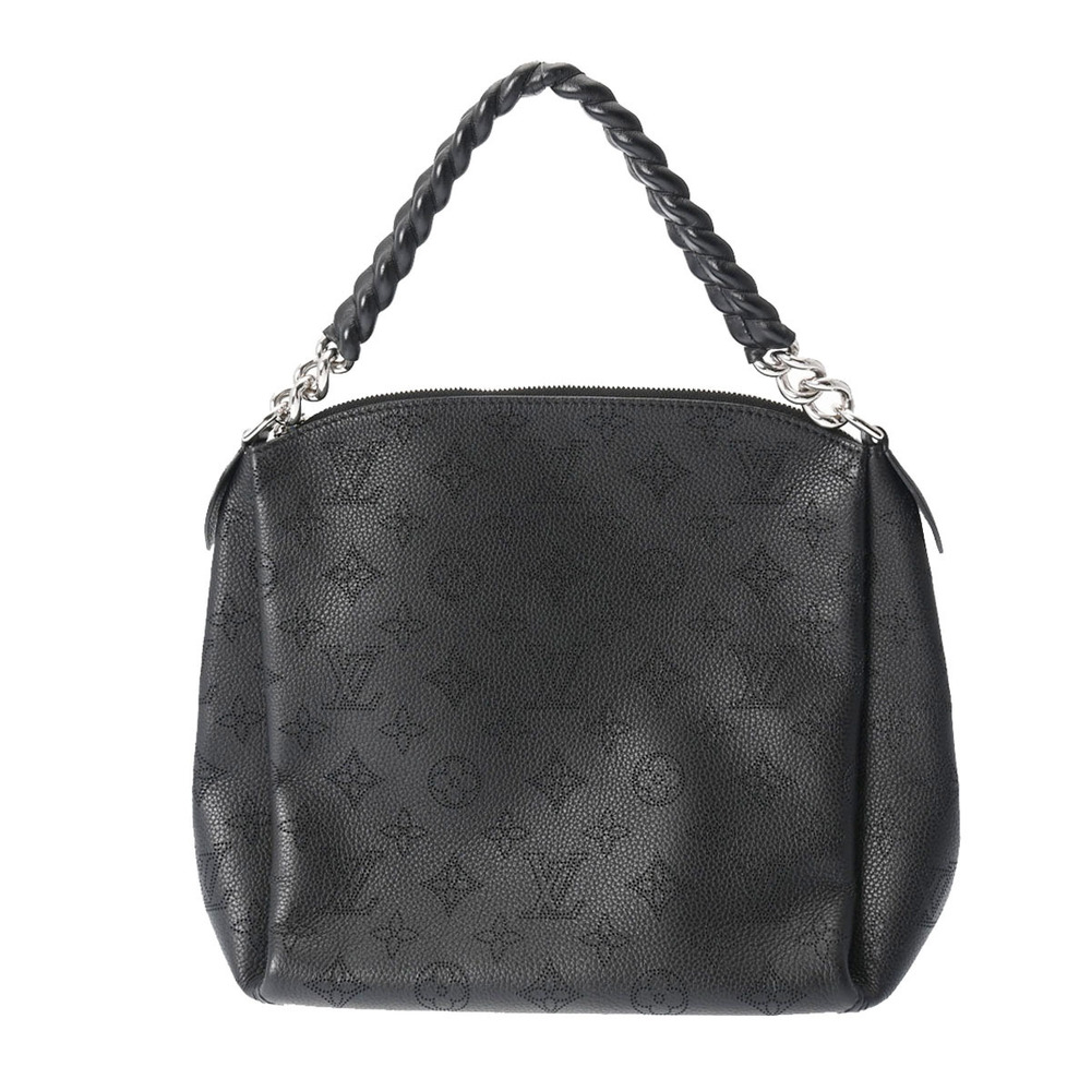 Louis Vuitton Monogram Mahina Babylon Chain Black Leather Handbag